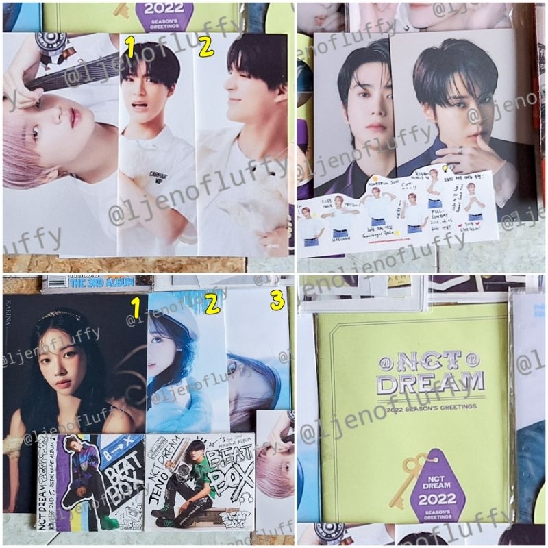 POSTCARD POSTER JENO HAECHAN JAEHYUN DOYOUNG KARINA MINI BROCHURE SG22 SG2022 SEASON GREETING FAVORI