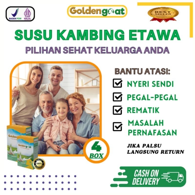 

Promo 4 Box Susu Bubuk Kambing Etawa | Golden Goat Susu Kambing Etawa Bubuk