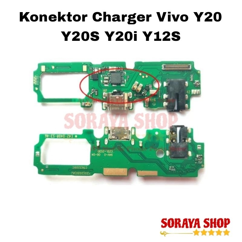 Papan Cas Vivo Y20 Y20S Y20i Y12S Pcb Board Konektor Charger Ori 100% ic