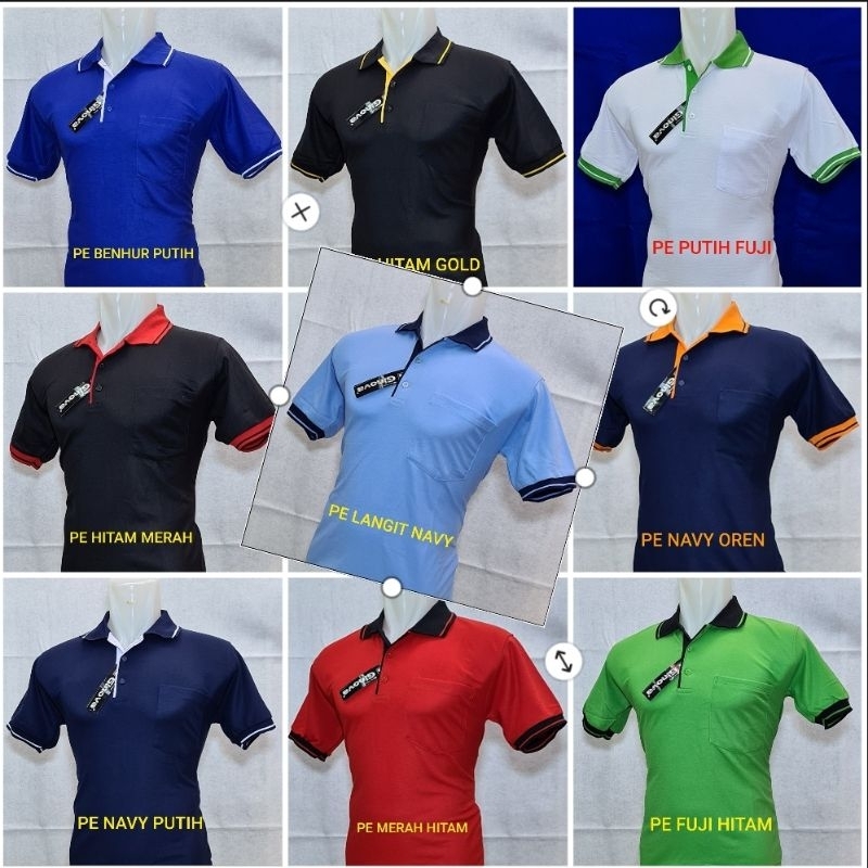 raja seragam  - Polo Shirt saku Ginova / Polo Kerah Polos/Kaos Kerah Pria / Kaos Polo / Tshirt Pria