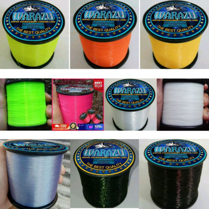 WARAZU FISHING LINE bisa COD (SENAR PANCING ANTI KRITING,ELASTIS,KUAT,TAHAN GESEKAN dan MUDAH TENGGE