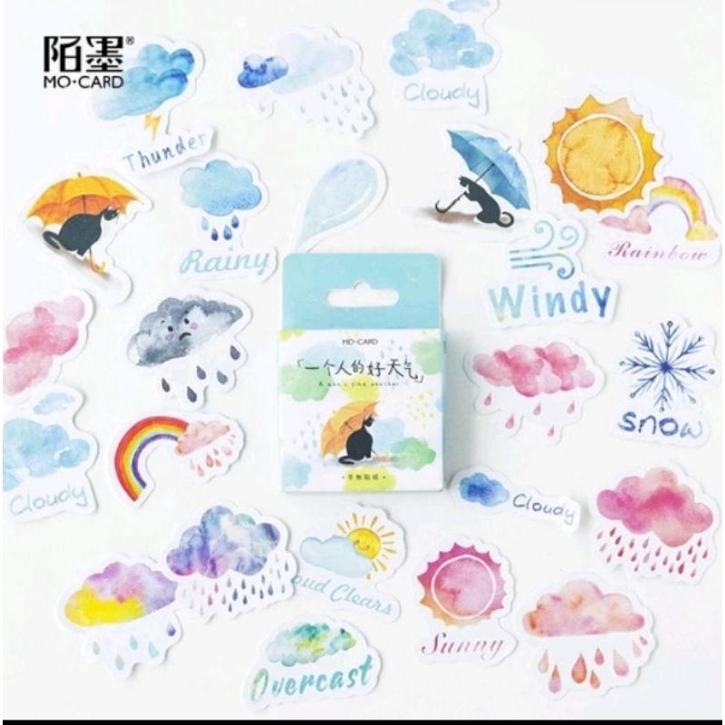 

La Felicia 9pcs Stiker Cuaca Weather Untuk Jurnal Deco Journal Kit Scrapbook DIY