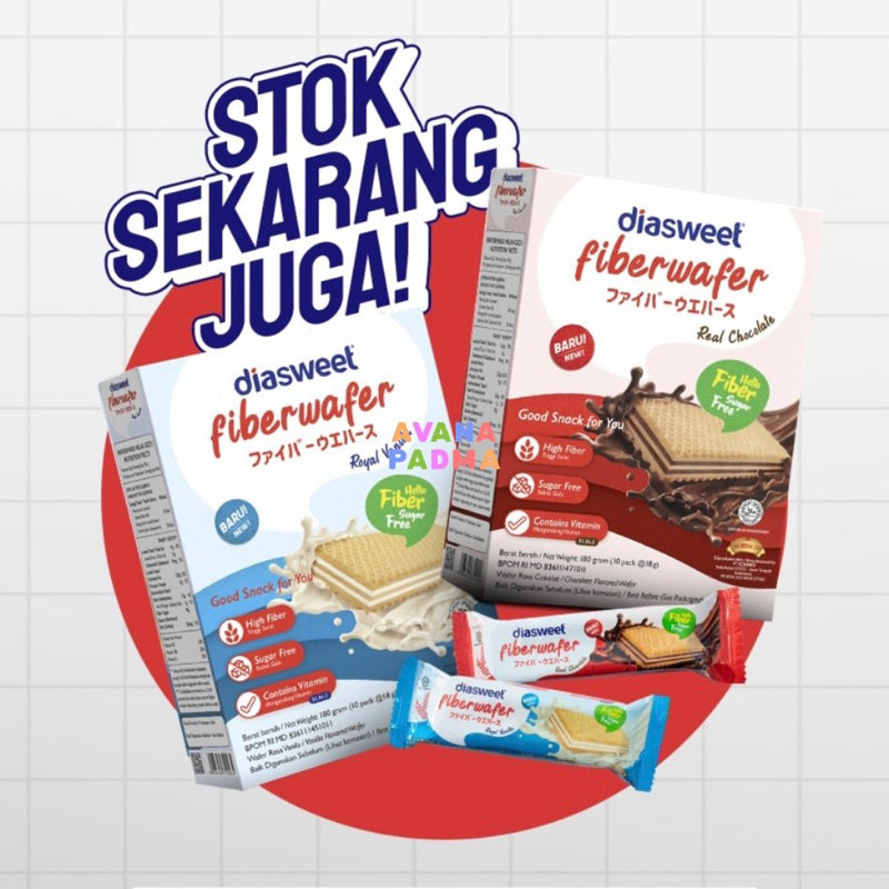 

Diasweet Fiberwafer (Isi 10/Box)) (180g) (2 Varian Rasa)