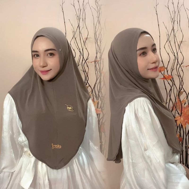 Jilbab instan bergo Syria lipat oval mini by DOI hijab wanita muslim
