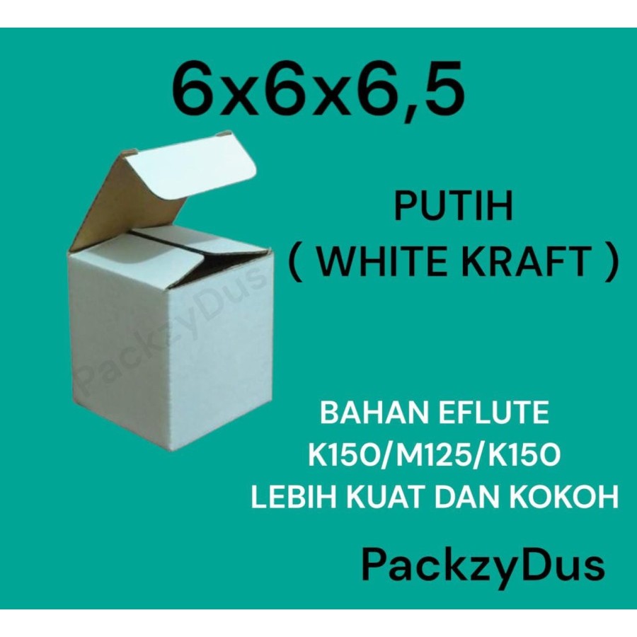 

Kardus packing Box Diecut / Pizza uk 6x6x6,5 PUTIH PUTIH