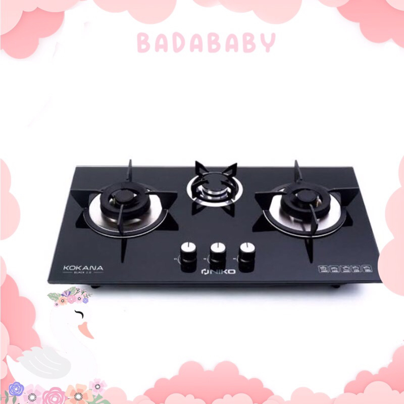 NIKO KOMPOR TANAM 3 TUNGKU KOKANA BLACK 3.0