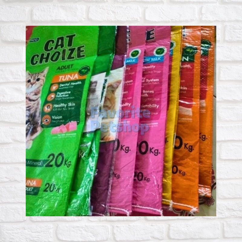 KARUNG BEKAS UKURAN 20kg BEKAS KEMASAN MAKANAN / PAKAN KUCING BATAM PETSHOP MURAH