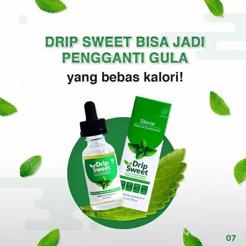 

Pemanis Stevia Cair Murni 100% Tanpa Campuran by Drip Sweet Lulus BPOM dan Halal MUI