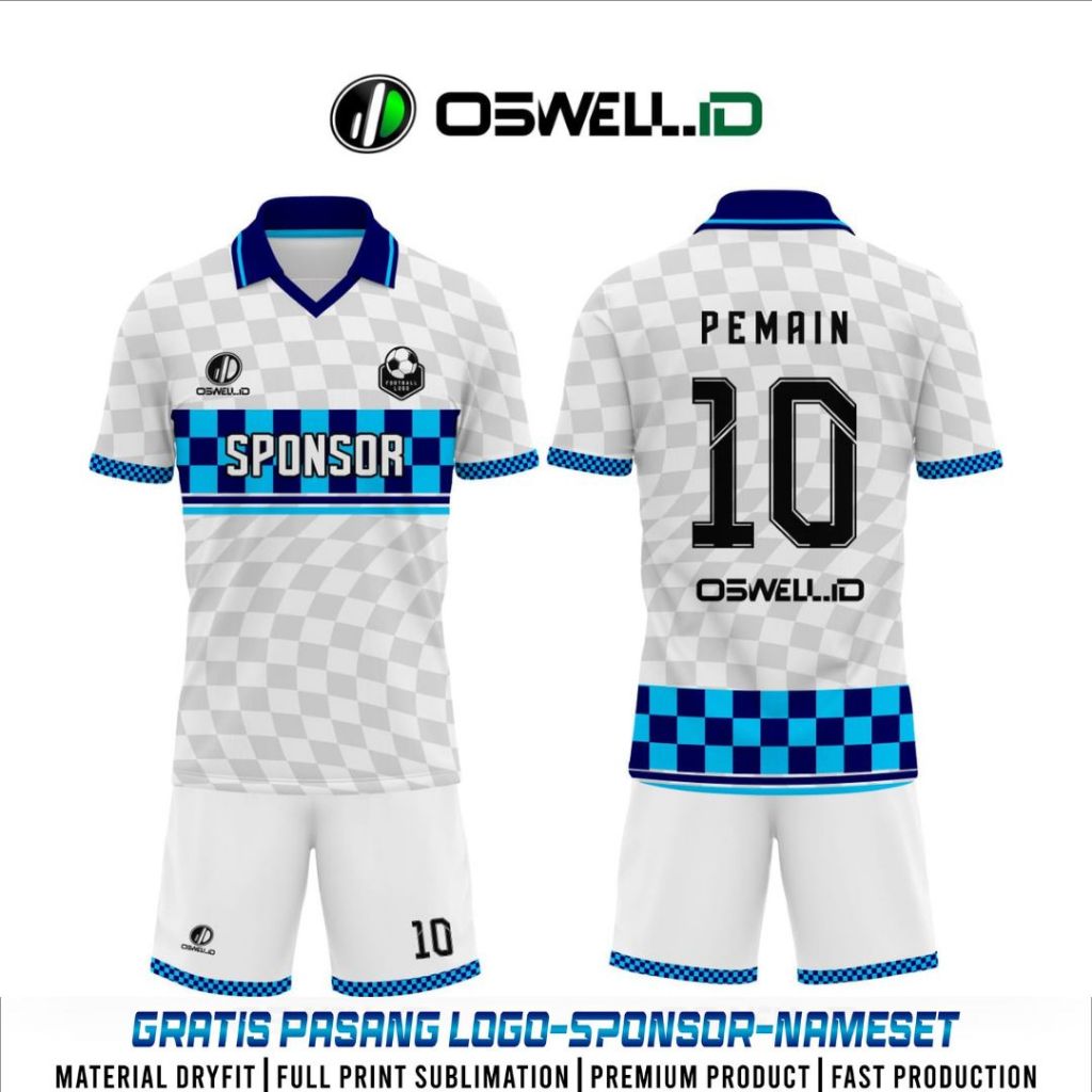 BAJU JERSEY FUTSAL DAN SEPAK BOLA FREE CUSTOM FULL PRINTING PREMIUM  [KODE OSWELL FO OS40]