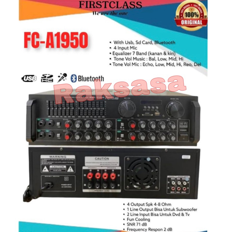 Amplifier FIRSTCLASS FC A1950 Original Fc A 1950 Firstclass fc a1950