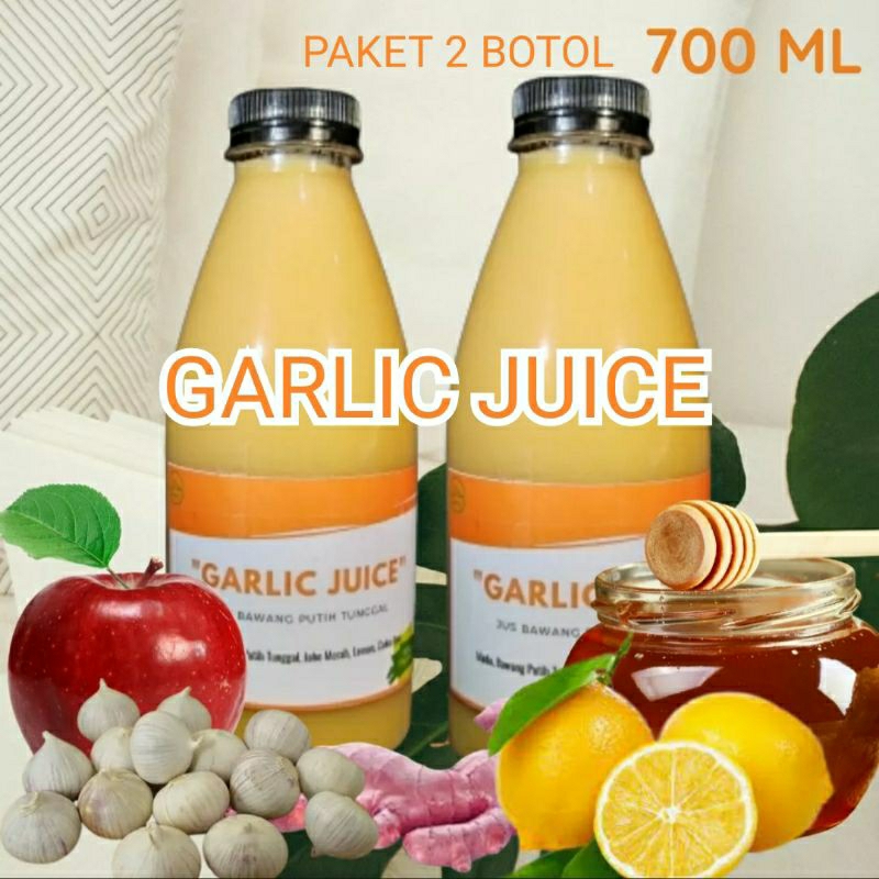 

GARLIK JUS PAKET 2 BOTOL HERBAL BAWANG PUTIH TUNGGAL / BAWANG LANANG JAHE MERAH LEMON KALIFORNIA CUKA APEL MADU HUTAN 100% ALAMI MEMPERLANCAR PEREDARAN DARAH MELANGSINGKAN MANJUR MENGOBATI PENYAKIT KRONIS HIPERTENSI STROOKE MAAG KOLESTEROL DIABETES DLL