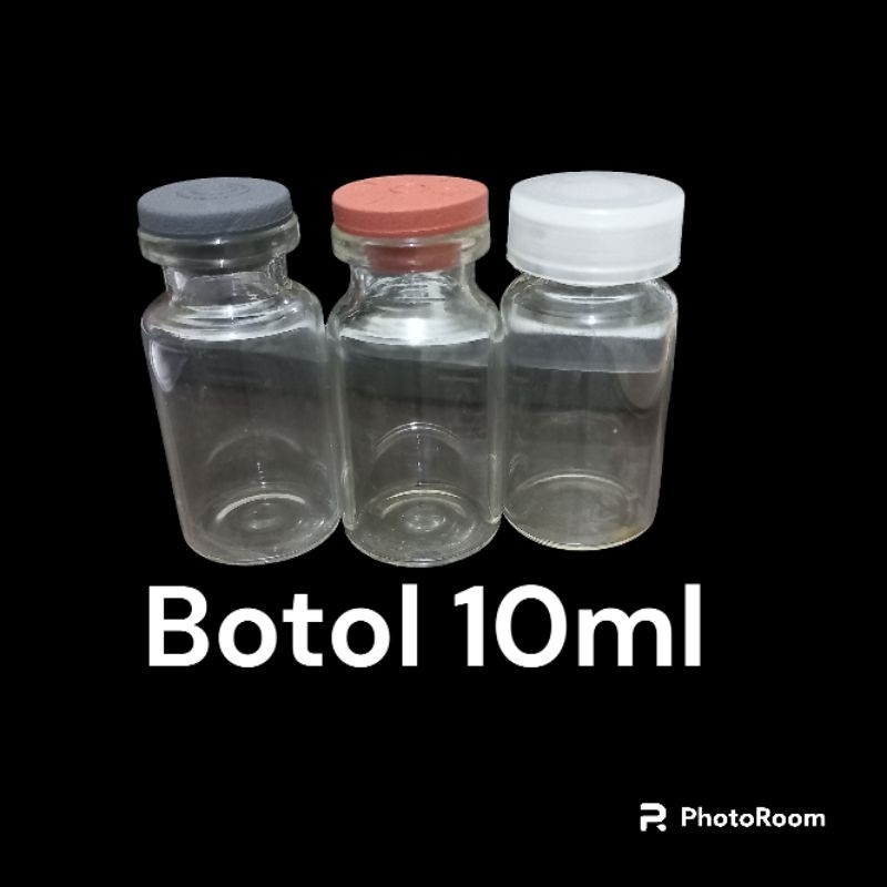 botol kaca 10ml, botol penisilin 10ml, botol kaca vial 10ml, botol via