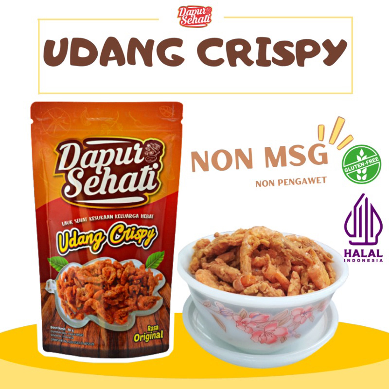 

udang Krispy dapur sehati 70g | lauk non MSG dan mon pengawet