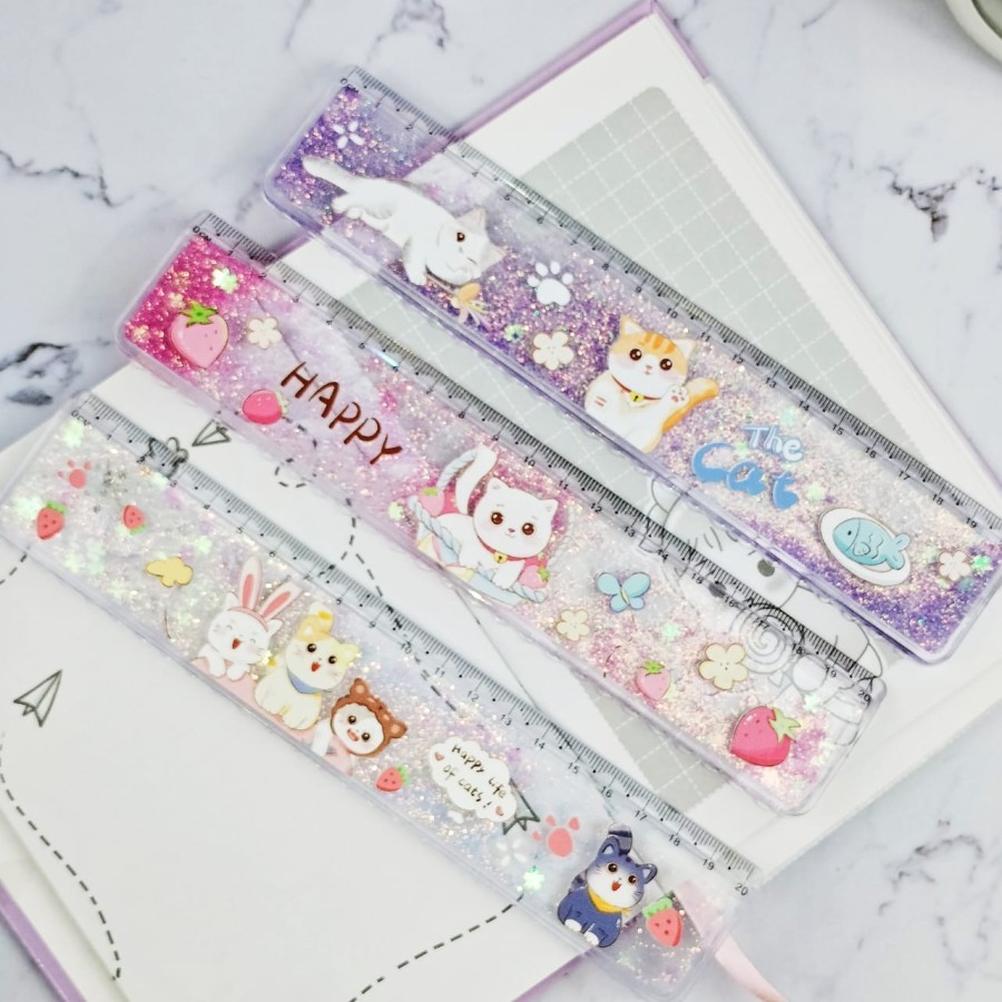 

Penggaris 20 cm isi Glitter Air Manik MEWAH Motif Lucu Limited Edition - SWEET GIRL