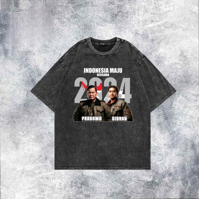 OVERSIZED TSHIRT KAOS OVERSIZE PRABOWO GIBRAN KAOS WASHING