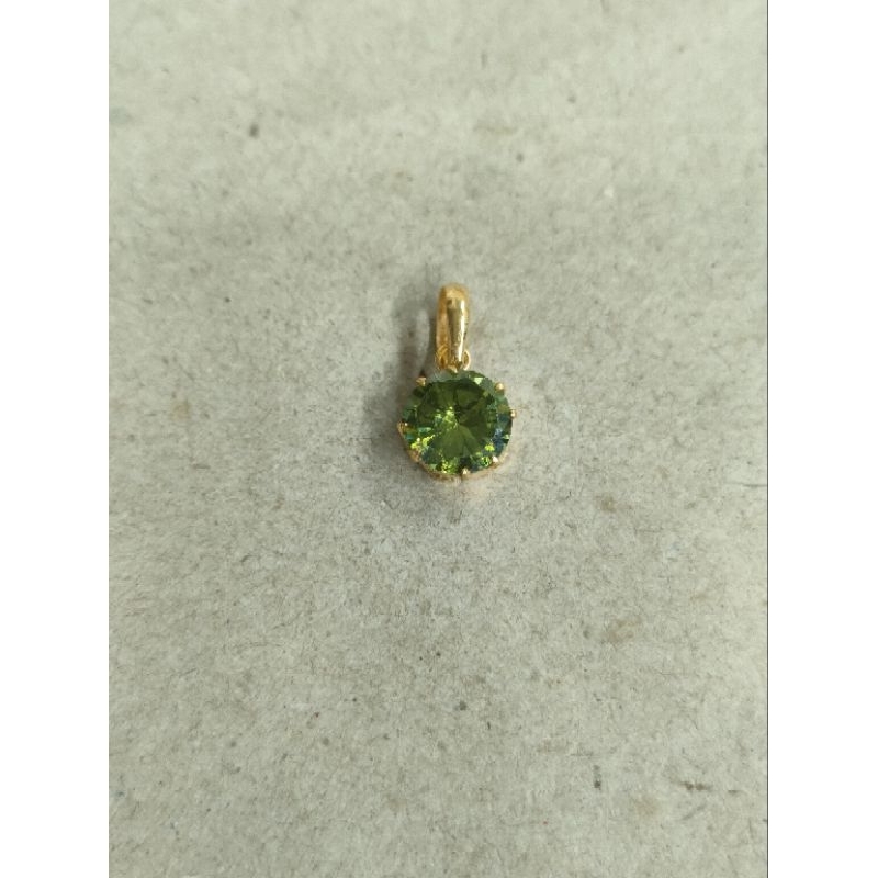 liontin mata 1 hijau 1 gram emas muda