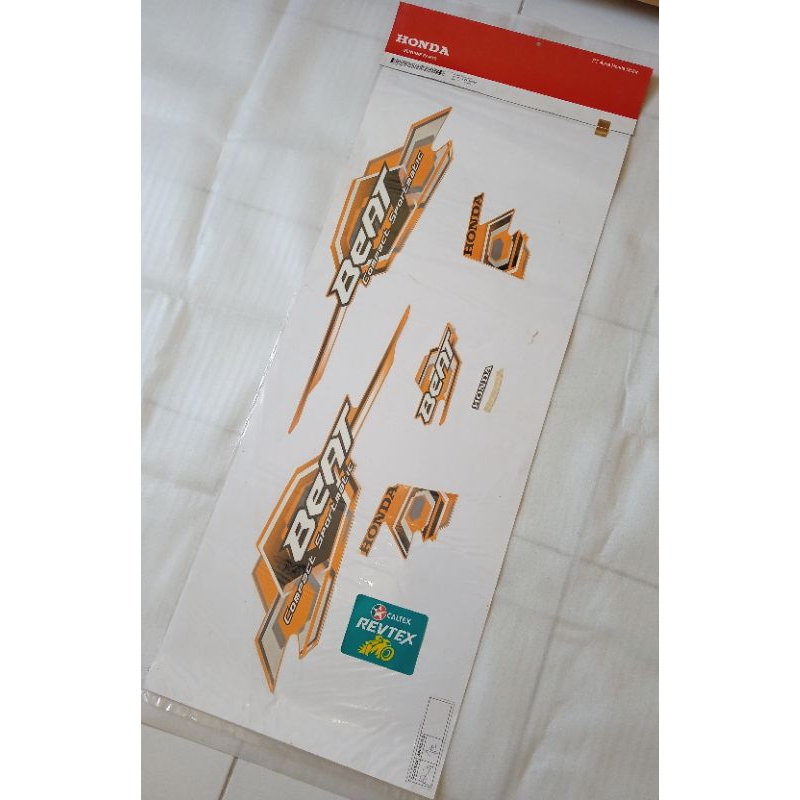 striping stiker sticker lis list Honda beat lama karbu orange oranye oren 2008 2009 ori original asl