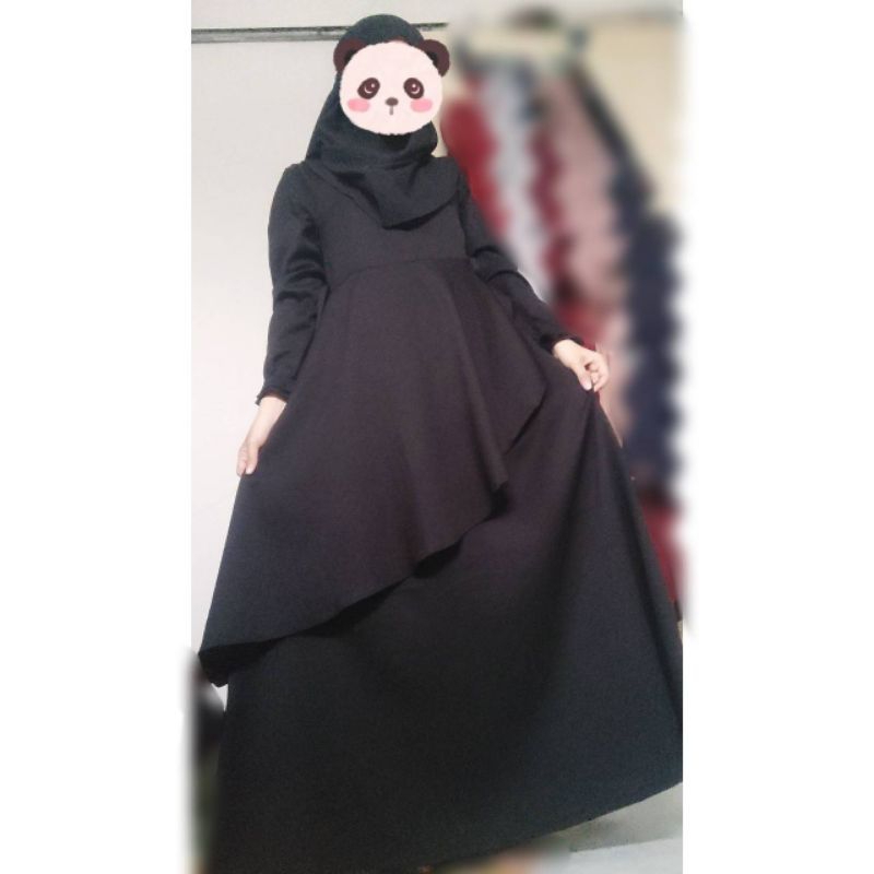 PRELOVED Gamis Fenuza Hitam Size S