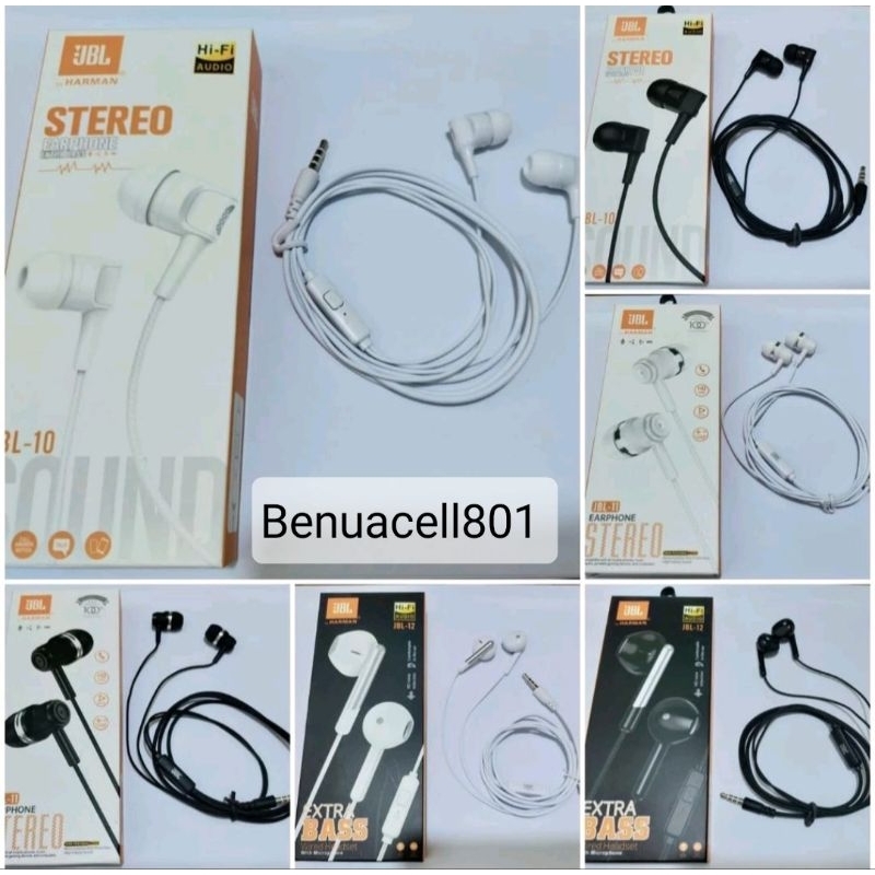 Headset earphone Stereo Extra Bass JBL-11 JBL-10