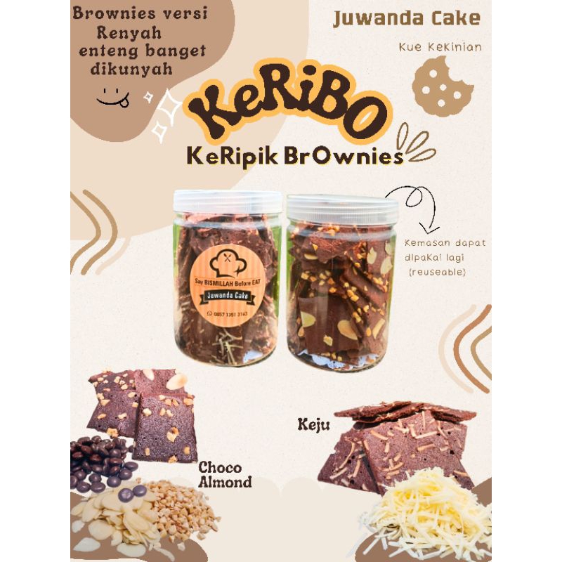 

Brownies crispy / keripik Brownies kemasan toples 600ml, 800ml