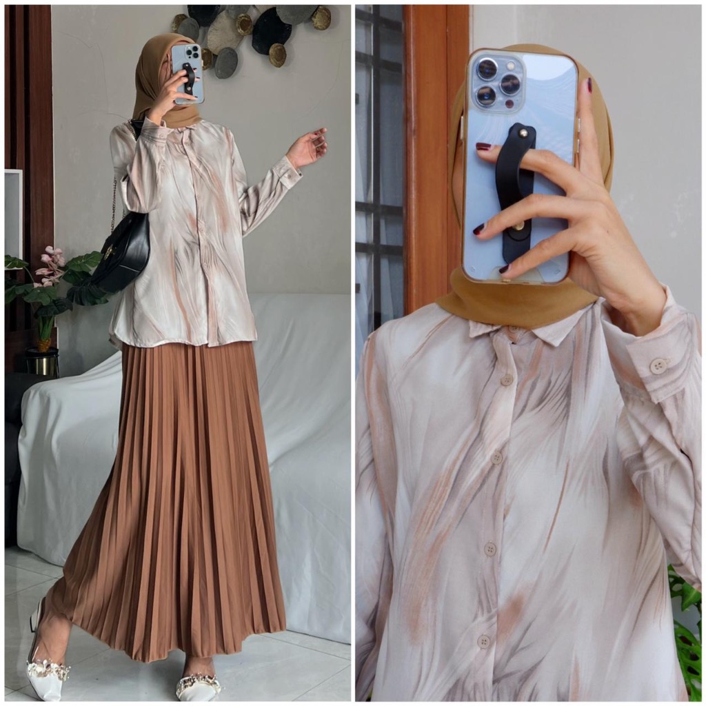 JOANA blouse by ZALFA OUTFIT / kemeja Motif / kemeja bunga