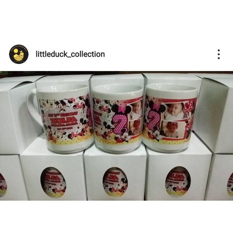 Gelas Mug custom bisa Pakai Foto dan Nama Packing Box Putih