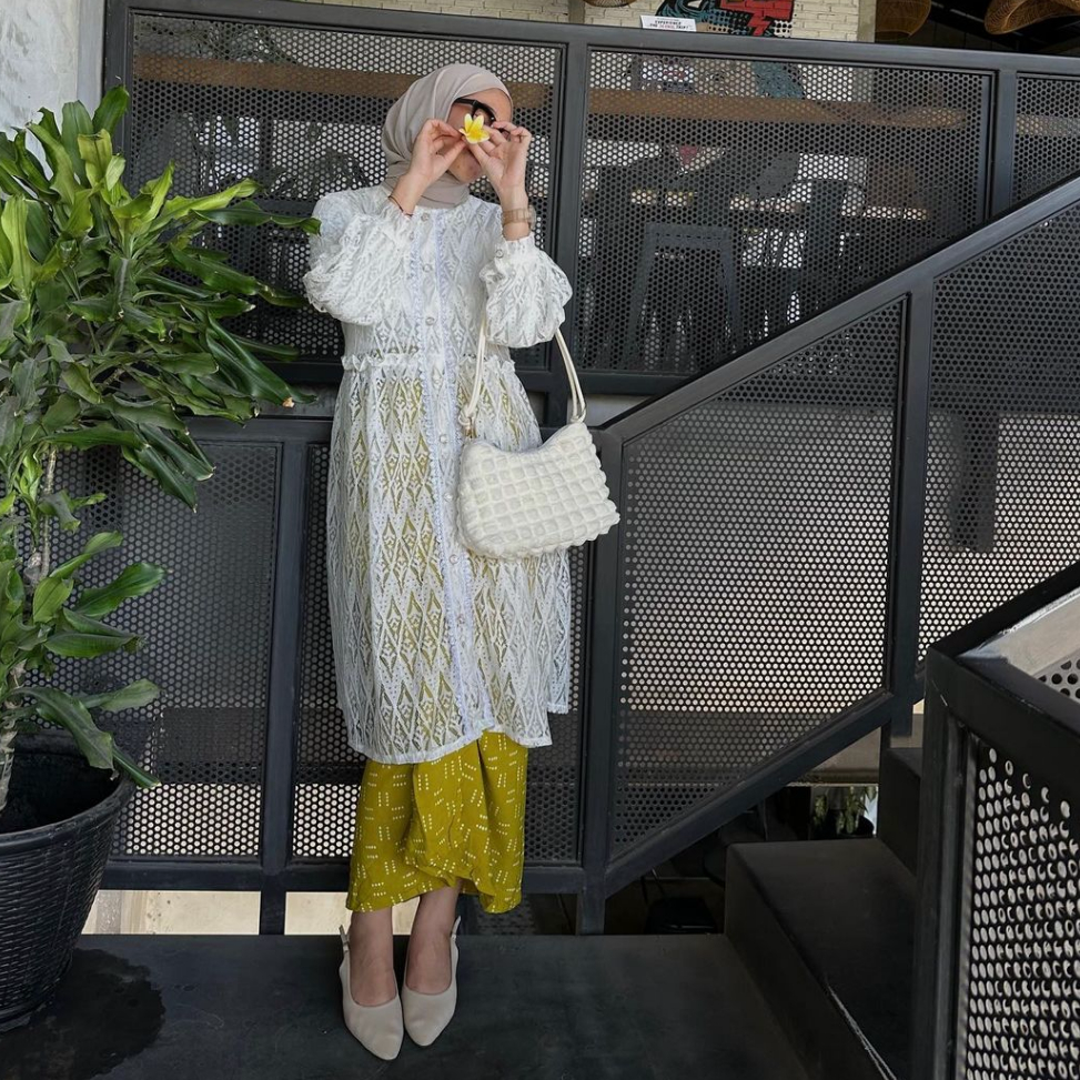 LANGSUNG KIRIM.. outer tulle/ outer organza/ tunik tulle/outer renda/tunik renda/outer brokat/tunik 