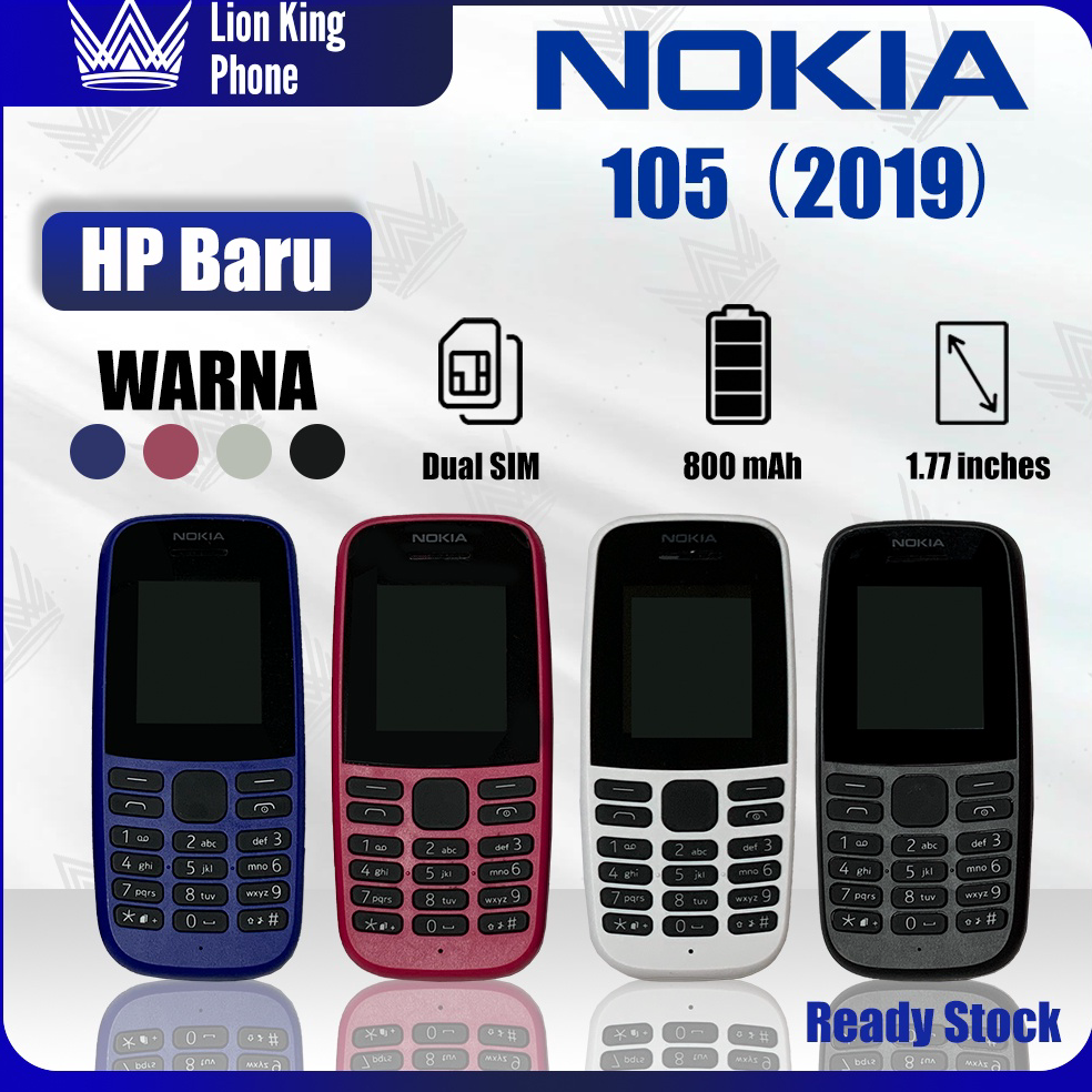 6.6 SALE Garansi Resmi TRE Nokia 105 2019 Dual Sim bagus mulus Jadul Murah Handphone bahasa indonesi