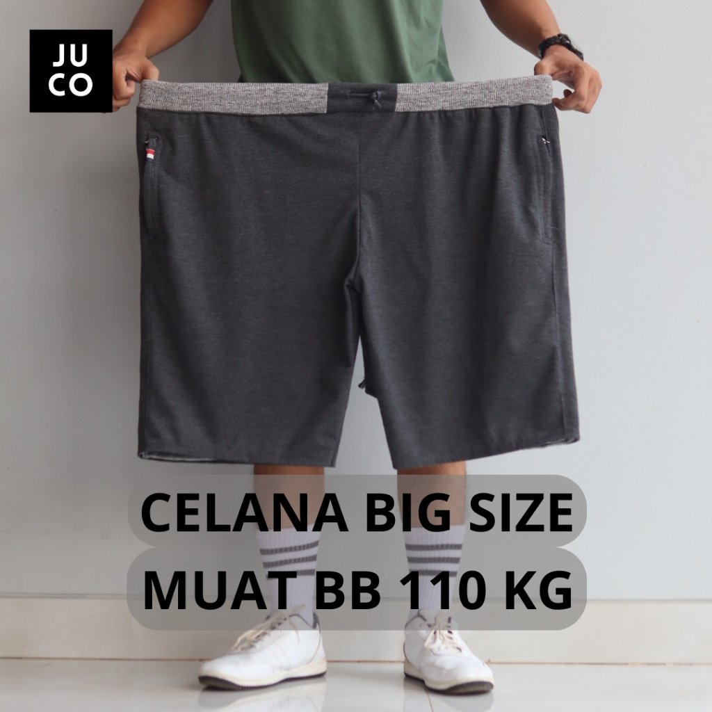 Celana Pendek Pria Jumbo Big Size Babyterry Zipper Resletting 100 Ribu Dapat 3