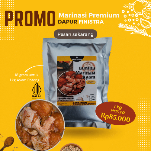 

Bumbu Marinasi Premium Ayam Goreng Fried Chicken Ayam Geprek Dapur Finistra 1 Kg