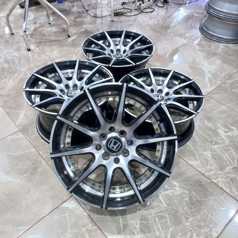 VELG MOBIL BEKAS | VOSSEN RING 16 BAUT 4X100-114.3 LEBAR BELANG 7/8.5