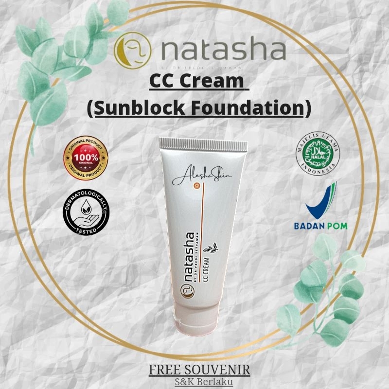 Natasha Cc Cream,sunblock,foundation,alas bedak,pelembab,tirai,sunscreen,bedak,moistirizer
