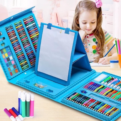 

3.3 sale (KEYA) Pensil Warna Crayon Set 208 Pcs Alat Menggambar Mewarnai Anak