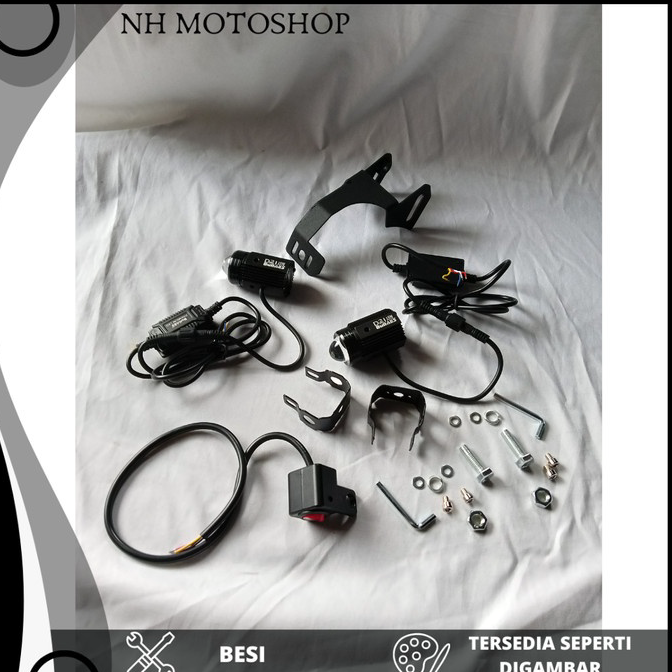 (ORIGINAL) LAMPU D2 LASER BULLAES PLUS BRACKET UNTUK YAMAHA XMAX CONNECTED