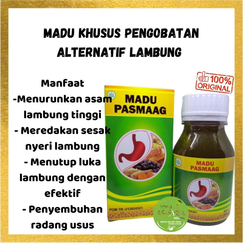 

Madu Pasmaag Lambung Pencernaan Mujarob 350 gr Radang Usus dan Mual