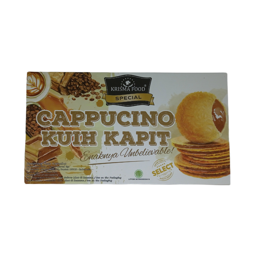 

krisma Food Special Cappucino kuih kapit Semprong Rasa kapucino 100 gr