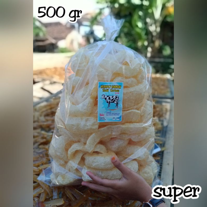 

KERUPUK KULIT KERBAU 500 GRAM SUPER KRUPUK RAMBAK POTONGAN PANJANG ASLI KOTA KUDUS