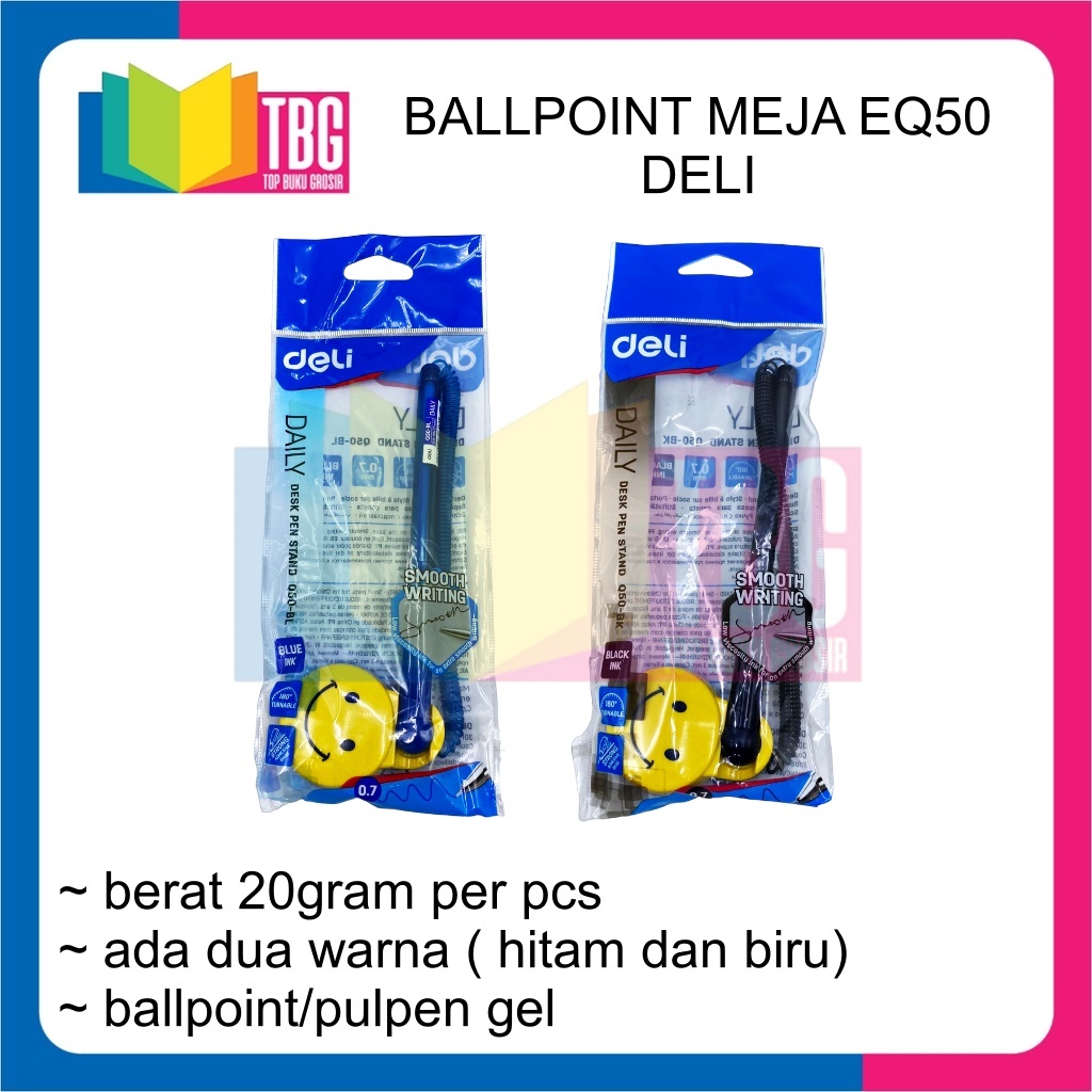 

1 PCS BOLPEN MEJA EQ50 DELI / STANDING PEN / DESK PEN / PULPEN / BALLPOINT / BOLPOIN