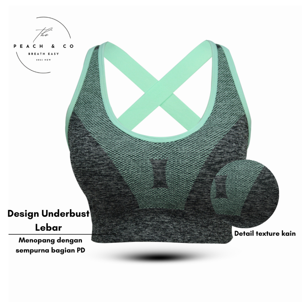 Sport Bra Premium BH Olahraga Busa Bra Fitness/ Yoga / Gym BH Tanpa Kawat 717