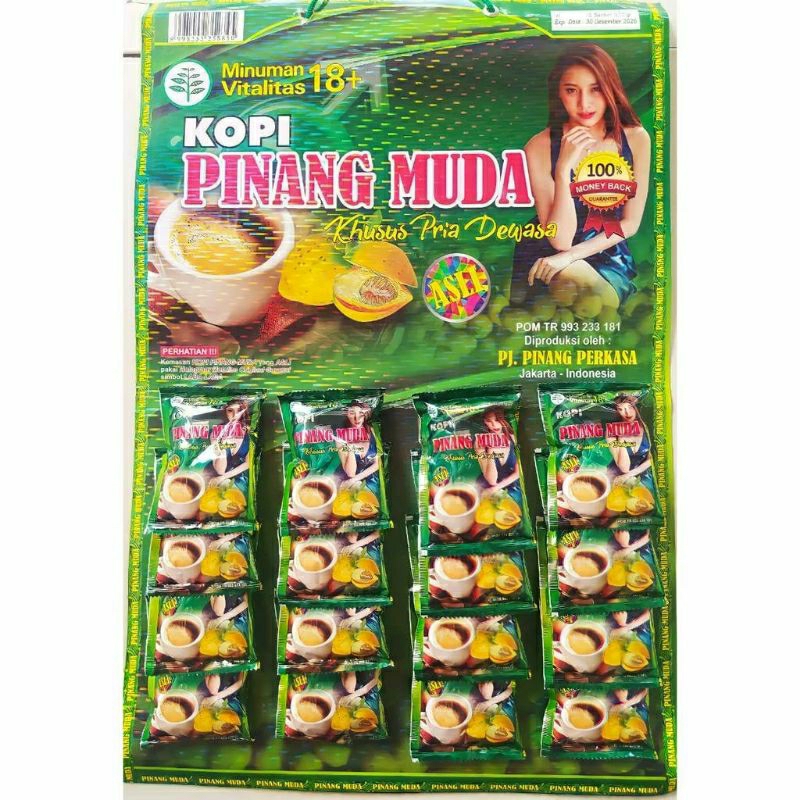 kopi pinang muda isi 16 sachet