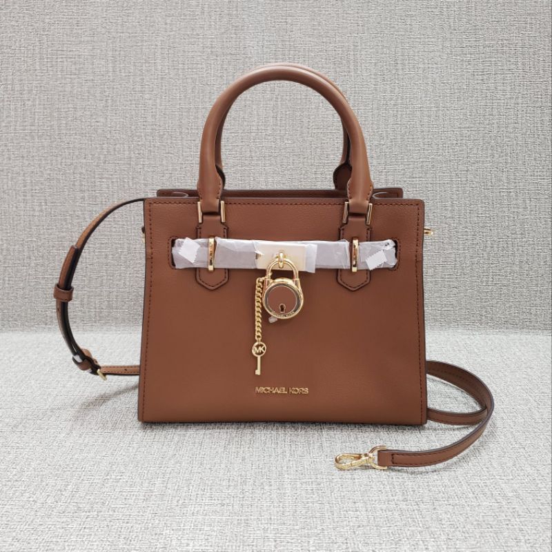 *Ready MK Hamilton small satchel leather 35T1GHMS1L. .luggage. 25x20x11cm