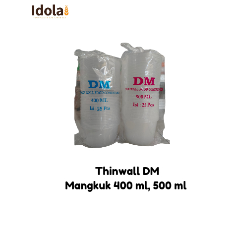 DM Thinwall Mangkuk 400 ml, 500 ml 1 Pack (25 pcs)