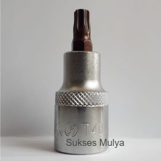 LIPPRO Mata Sok L Bintang T40 Mata Kunci L Bintang T40 1/2” Star Bit Socket Starbit Mata Kunci Shock