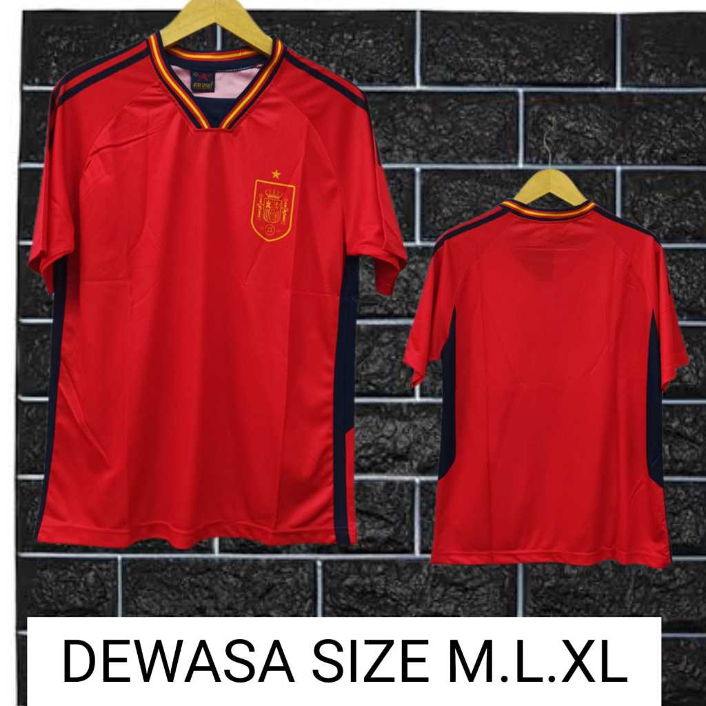 BAJU BOLA DEWASA SPANYOL/JERSEY SPANYOL DEWASA PRINTING