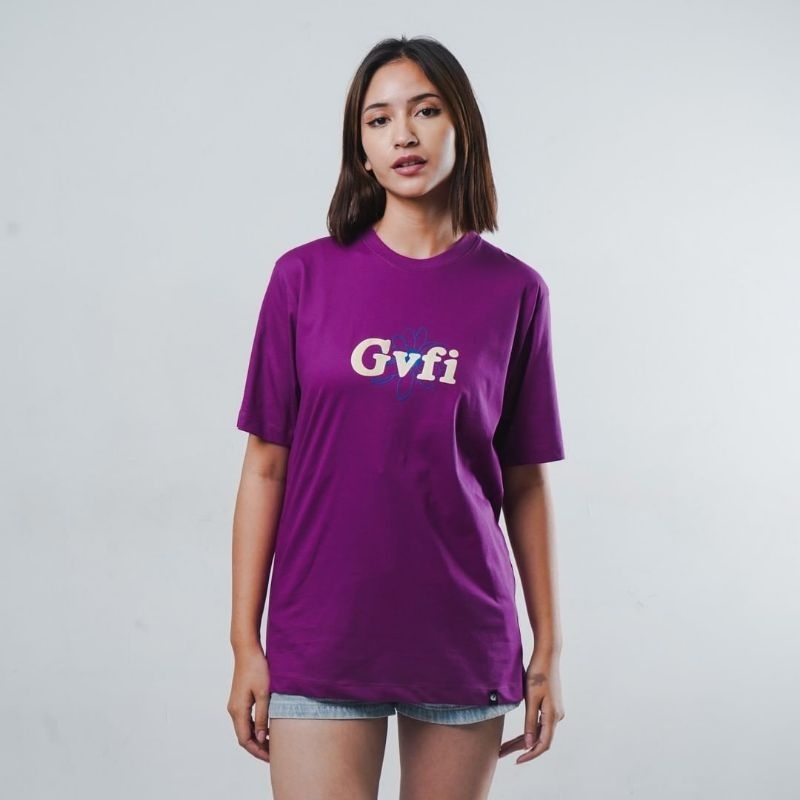 Kaos GVFI T-shirt Surf Away Dark Purple - Kaos Distro Wanita