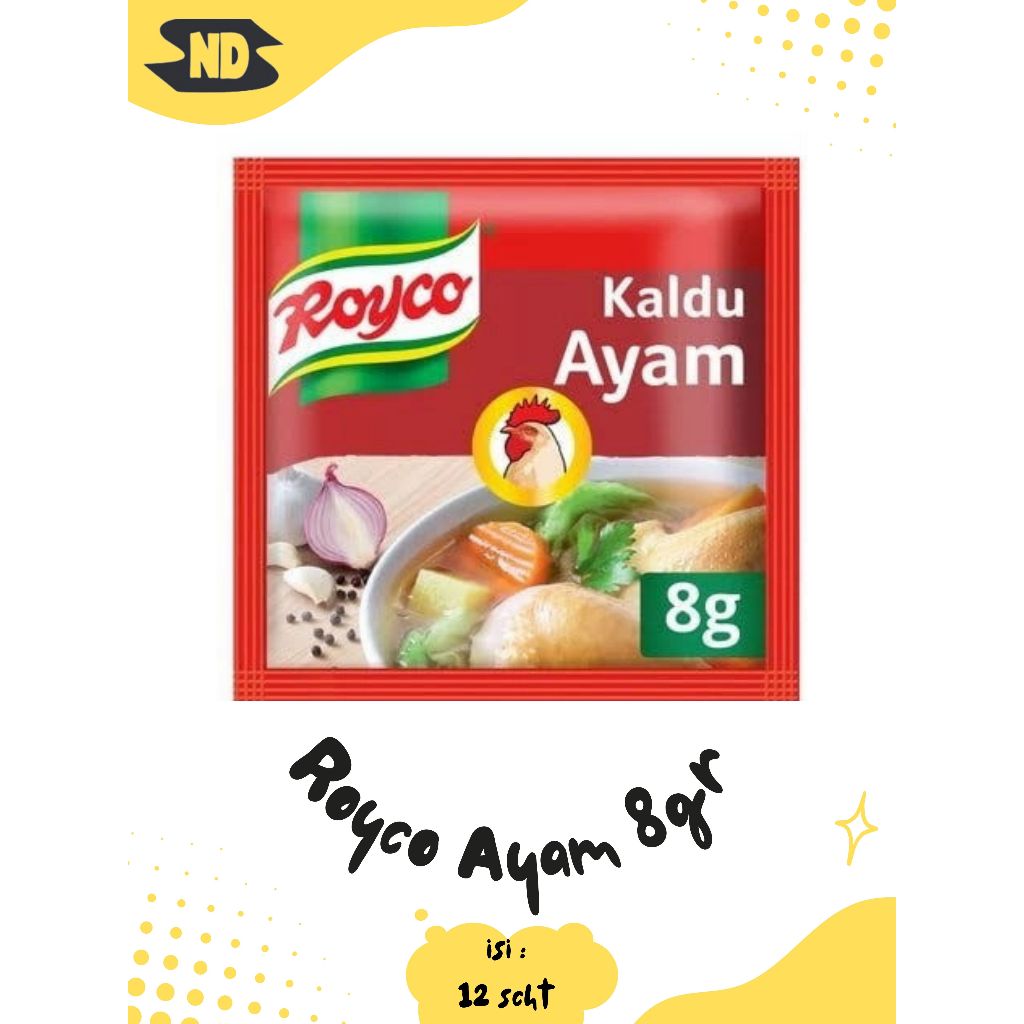 

Royco Ayam 8gr kemasan sachet renceng