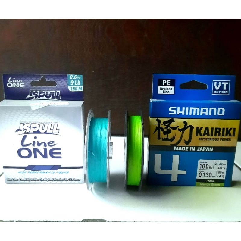 Senar PE Shimano Kairiki X4 dan ISPULL Line one