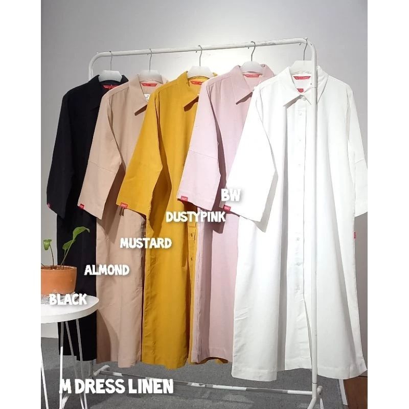 Midi Dress Linen Dauky M Dress Linen