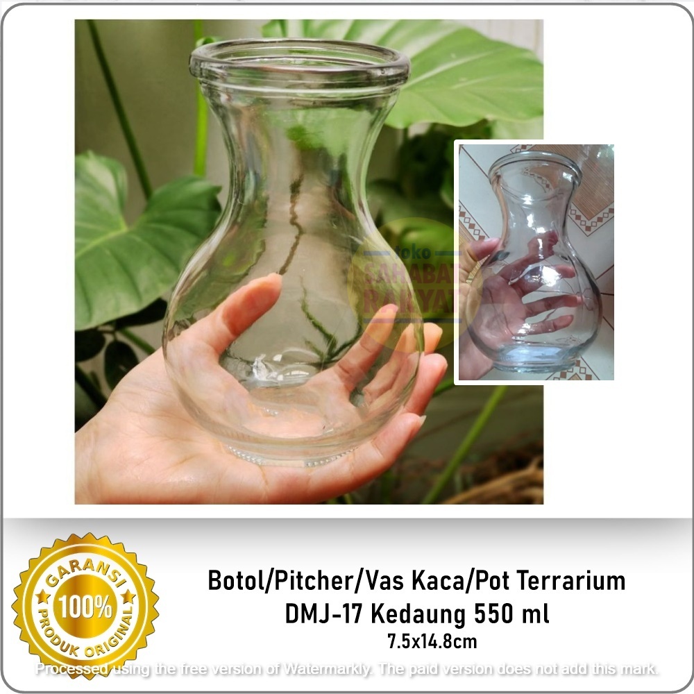 UTL024U Botol Pitcher Vas Kaca DMJ-17 Kedaung 550 ml