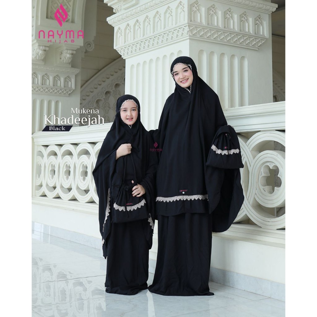 Mukena Couple.Mukena Mom & Kids. Mukena Khadeejah - Nayma Hijab (READY STOCK)